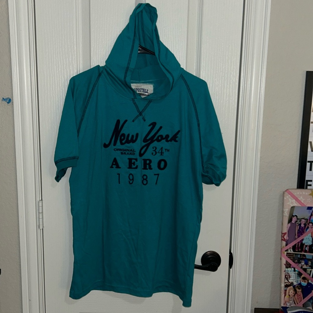 Aeropostale hooded T-shirt, size L, unisex